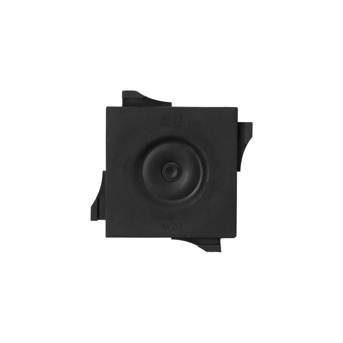 Design-A-Flange FL13 插件 · FL13 34×34 插件，1× M20 · 黑色 产品图